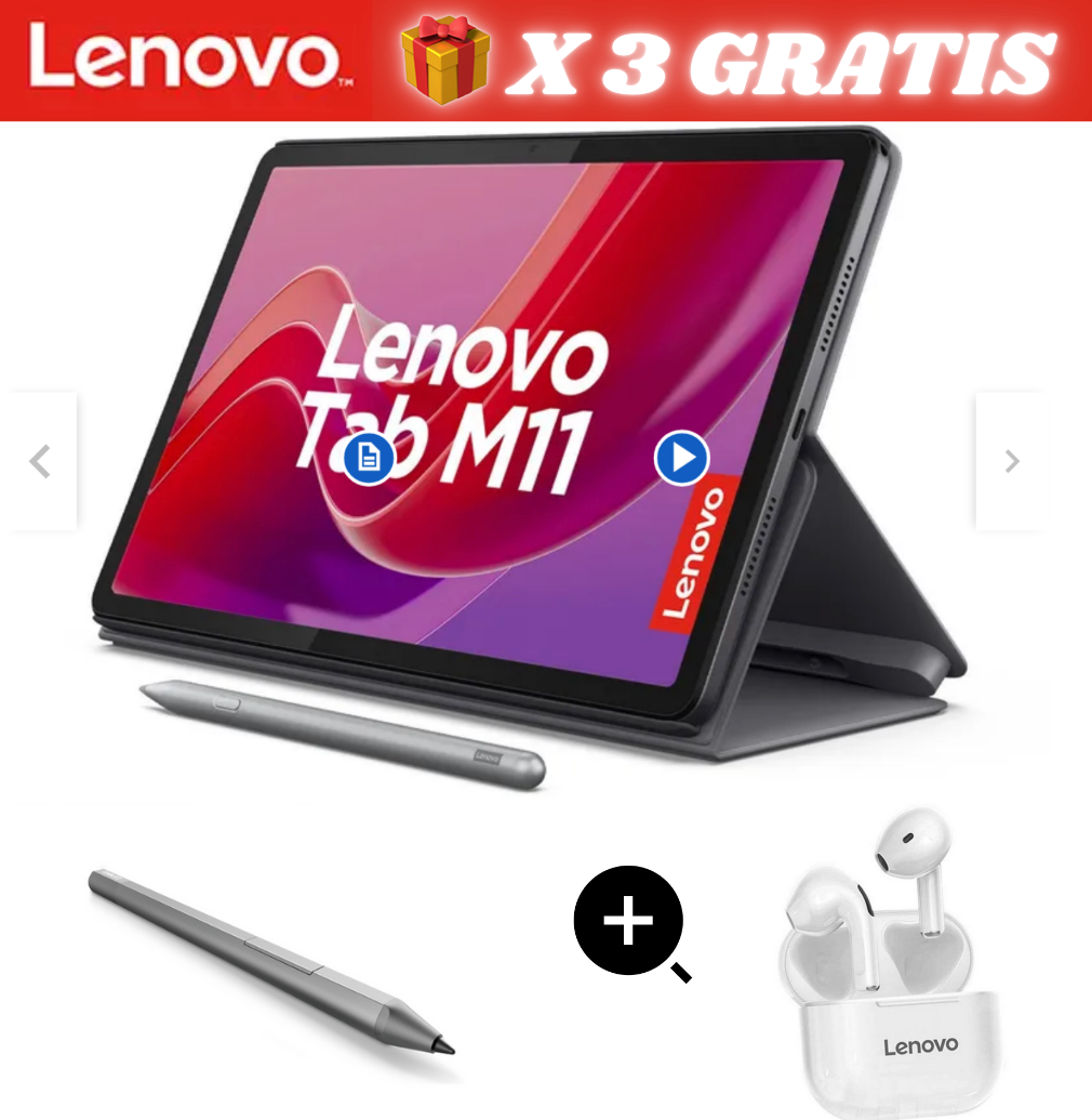 🎁 GRATIS 3 Productos Lenovo M11 128GB +Lapiz smart+Audifonos/2 COMBOS!🇨🇴