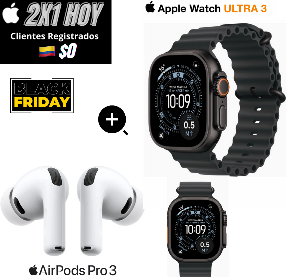 🎁2GRATIS Apple Watch Ultra 3+AirPods Pro 3 Estuche MagSafe USB-C Blanco