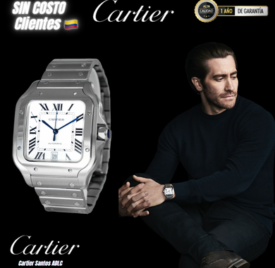 🎁SIN COSTO! Cartier Santos ADLC /Automatic/Calendar/ 2 Ofertas Clientes🔥