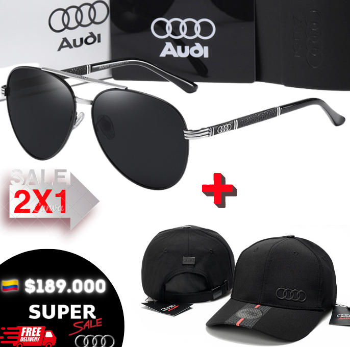 🚨2X1.AUDI, Sunglasses polarized UV400 + Audi.Cap🏁
