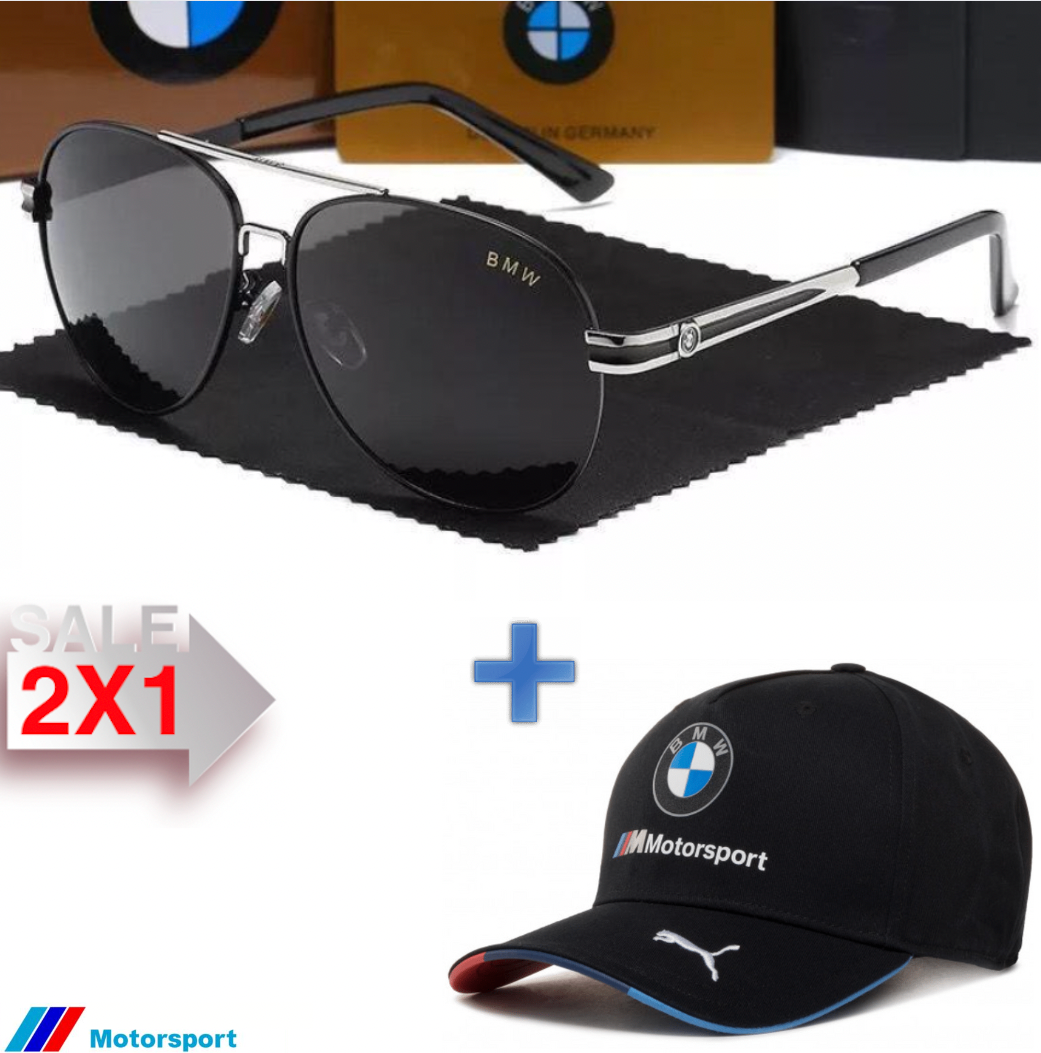 🚨2x1 BMW.F1,Sunglasses UV400 Polarized + Gorra F1 Puma🏁